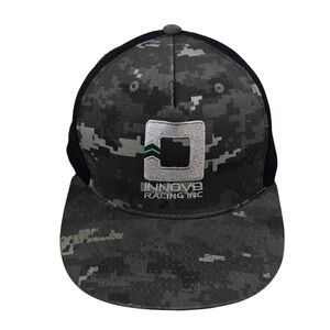 Decky Innov8 Racing Inc Trucker Hat Mens OSFA Black Camo Excellent Digital Camo